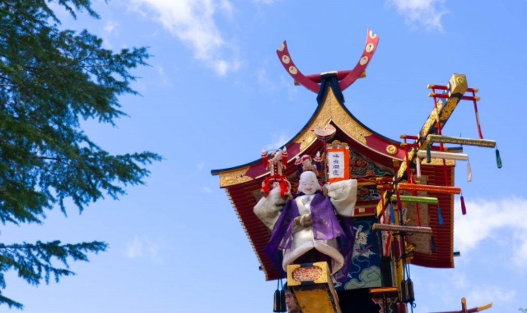 The festival floats in Takayama Festival