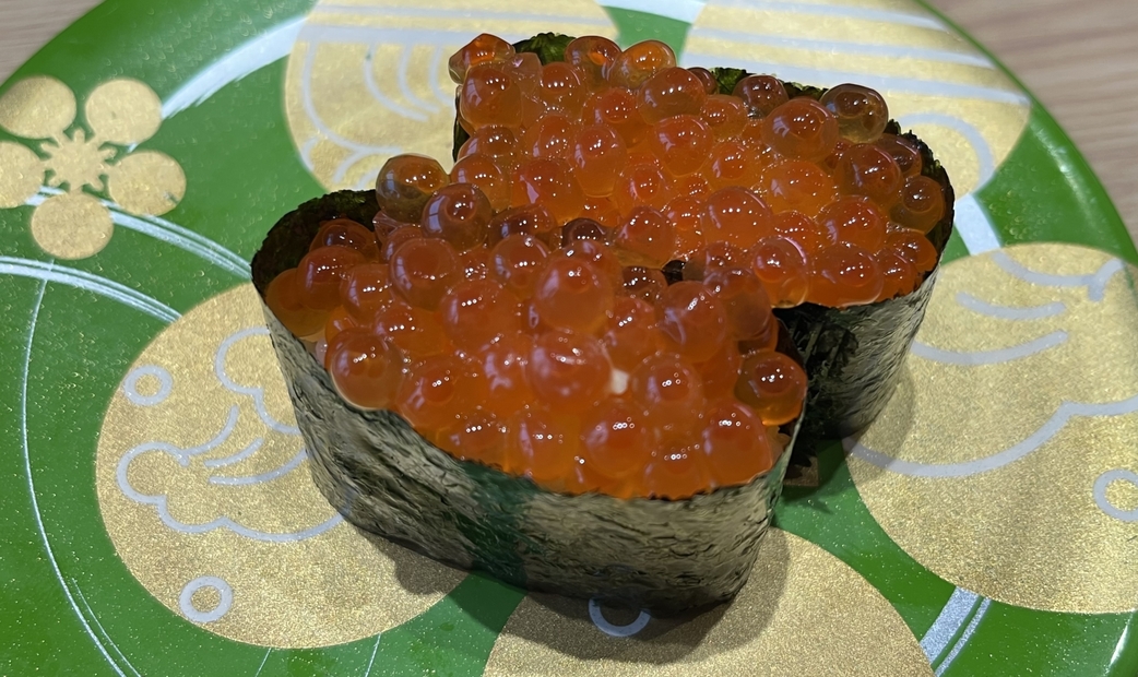 Ikura at Conveyor Belt Sushi Restaurants
